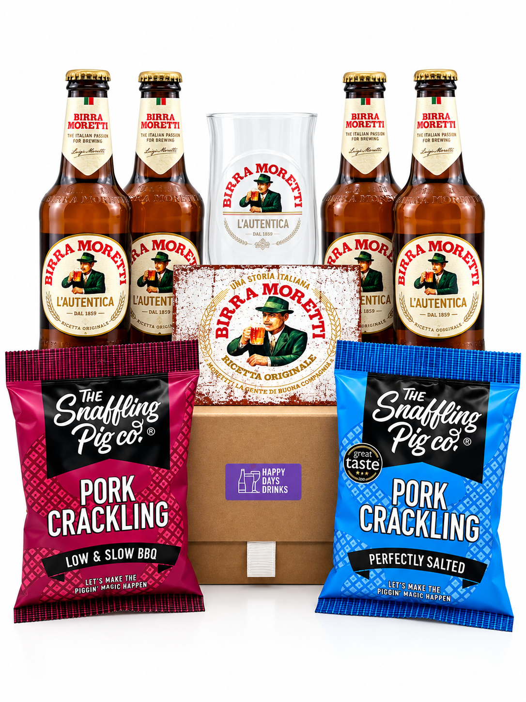 Ultimate Birra Moretti Hamper with branded glass