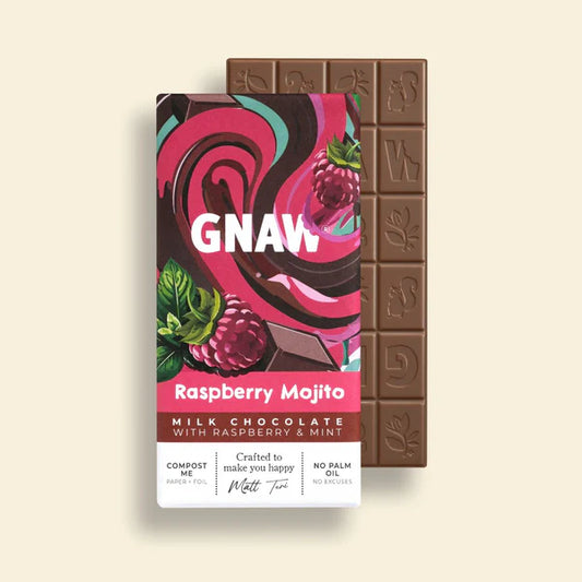 Gnaw Raspberry Mojito Chocolate Bar