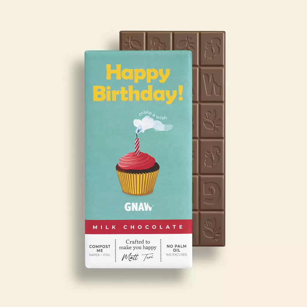 Gnaw Happy Birthday Chocolate Bar