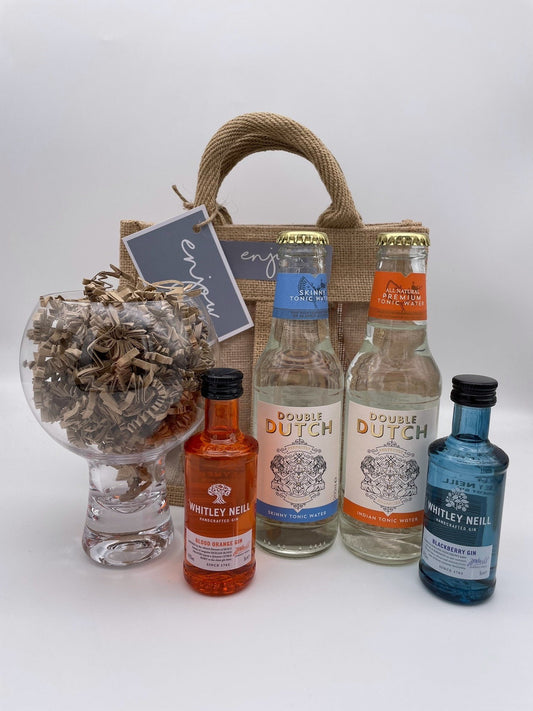 Double Gin and Tonic Gift Set {10 flavours available - includes glass]