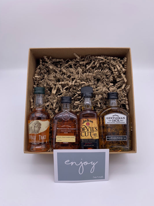 Bourbon Whiskey Matchbox Gift Set